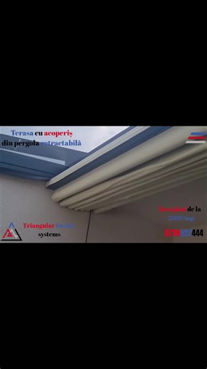 Constructie terasa exterioara: Pergole retractabile