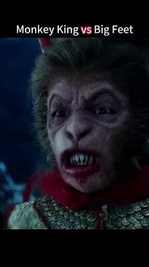 Journey to the West | Sun Wukong vs Big Feet！His foot was pierced!#shorts #movie