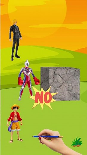 Ultraman Tiga and One Piece smash bricks together, who is the most powerful? #ultraman #ウルトラマン #奥特曼