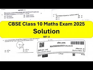 CBSE Class 10 Maths Answer Key 2025 & Paper Solutions | SET 2 MCQ