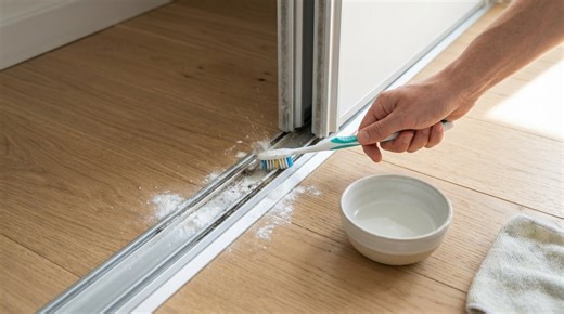 Si votre porte coulissante coince, ce mélange caché dans les rails vous gâche la vie sans que vous le sachiez