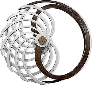 GLIART Kinetic Wall Art - Handcrafted Wooden Moving Sculpture - Wind-Up Powered, No Battery Needed - Calming Wall Decor for Living Room, Office - Sacred Geometry Design.
