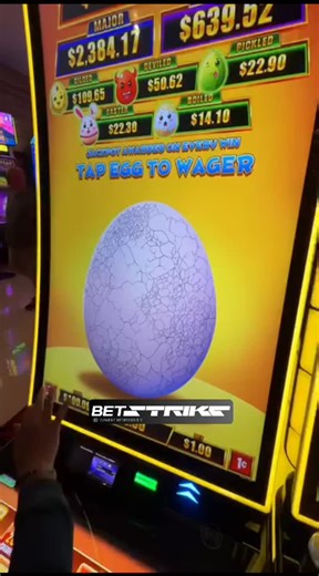 Slot Goblin on Instagram: "Caught the moment luck cracked open on the “EGG” slot machine—literally! The screen lit up, the sounds went wild, and the casino buzzed around me. Pure adrenaline + serotonin. #SlotMachineWin #CasinoLife #EggSlotMachine #JackpotMoment #GamblingFun"
