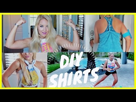 ❋ DIY Workout Shirts [NO SEW] ❋ | Reconstruct your old T-shirts!