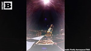 Footage by Firefly Aerospace shows their Blue Ghost spacecraft performing its final lunar orbit on Monday before its scheduled landing on March 2nd. The Texas-based space company piggybacked its Blue Ghost craft off of Space X's Falcon 9 into space on January 15. | Breitbart