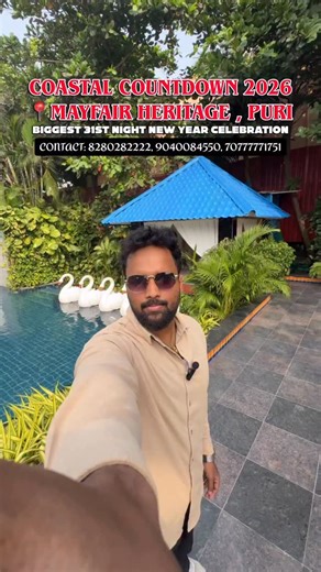 Puri is ending 2025 in style 🌊✨ Coastal Countdown 2026 at Mayfair Heritage, Puri is where luxury meets celebration. Live band from Bombay, DJ Boose on the decks, fireworks lighting up the coast, surprise gifts, unlimited food & drinks, and a night that deserves a proper countdown 🎶🎆 💸 Entry Details: Couple Entry: ₹14,000/- Stag Entry: ₹8,000/- Starting Price: ₹7,000/- Child Entry: ₹4,500/- 🎉 Book through us & get 10% OFF on tickets. Event organised by Purple Creations & Event Dose 📍 Mayfai