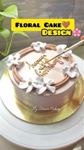Beautiful Floral Birthday Cake Decoration With Chocolate Mousse😍♥️🌸|Cake Design🔥♥️ #mydreamcakery