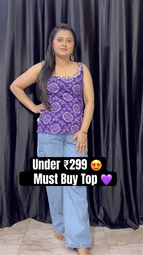 Under ₹299 Trendy Top 😍 | Budget Fashion India 🇮🇳 #shorts #meeshofinds #fashion