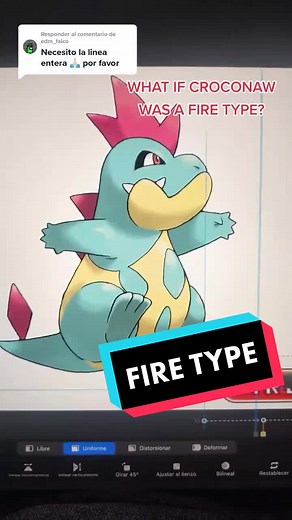 CROCONAW como Pokémon tipo Fuego: Rediseño Creativo