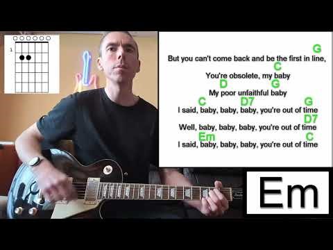 Out Of Time - The Rolling Stones / Guitar Lesson / Cover / Lyrics