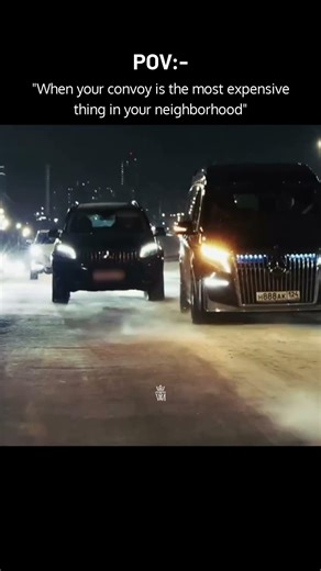 When your convoy is the most expensive thing in your neighborhood