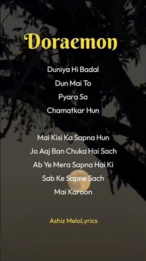 🎶💙 Try With Your Own Voice - Doraemon Song | Lyrics Video #Doraemon #DoraemonSong #LyricsVideo