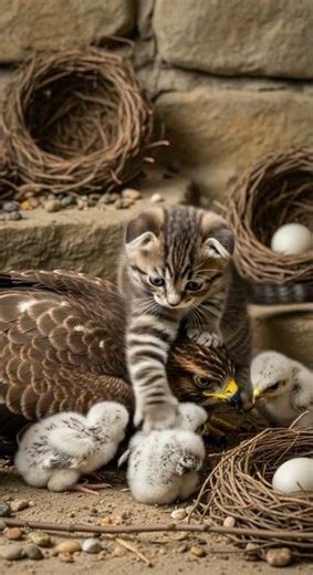 Kind Kittens Care for Baby Birds When the Unexpected Happens #animals #cute #wildlife