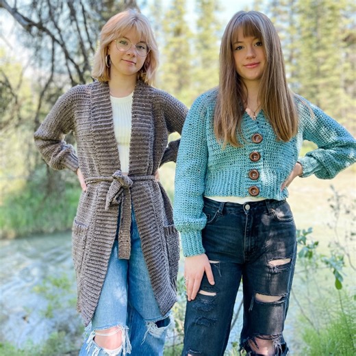 CROCHET PATTERN & VIDEO /easy Lakeside Cardigan With Buttons, Belt and Pockets, 2 Versions, Crochet Crop Cardigan, Sizes Xs-5x, Customizable - Etsy