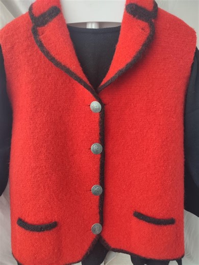 Hofer Vintage Austrian Boiled Wool Jacket Vest Without Sleeves - Etsy UK