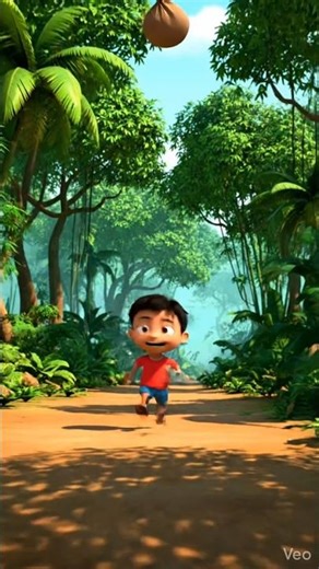 Gramer Chele Bag Dekhe Palaty Laglo 😆 | 3D Cartoon Bangladesh Jungle" #viral #shorts