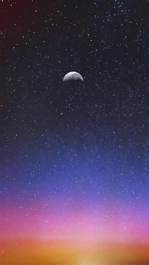 Moon Phases in One Sky 🌙 | From Crescent to Full Moon | Relaxing Shorts