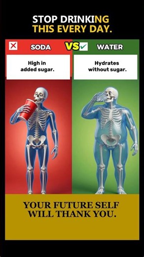 Regular Soda 🥤 vs Water 💧 | Your Daily Drink Matters