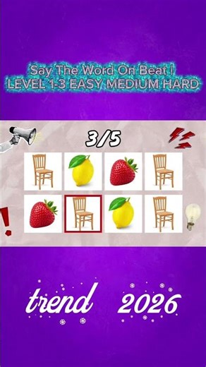Say The Word On Beat | LEVEL 1-3 EASY MEDIUM HARD