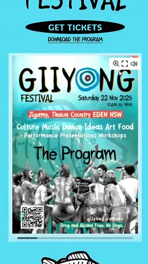 110 reactions · 31 shares | PROGRAM OUT NOW! Giiyong Festival Saturday 22 November 2025. View and Download from https://www.giiyong.com.au/ Jigamy | Between Pambula and Eden NSW | Giiyong Festival | Facebook