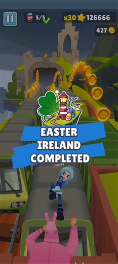 “Don’t Blink! Crazy Train Run 😱”#subwaysurfers #shorts