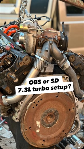 @cowboycustomdiesel on Instagram: "So Is it a OBS or SD 7.3 turbo setup on this 7.3L Powerstroke diesel engine? And how can you tell? It’s all in the details. 👀 Follow along as we finish up this 7.3 engine refresh and install in the project truck 🛻 #73powerstroke #uppipes #powerstrokediesel #dieseltrucknerds #7point3 #superdutynation #powerstroke #projecttruck #workinprogress #dieseltruckaddicts #dieselperformance #seventhree #superduty #7three #7🌲 #cowboycustomdiesel #truckbuild #fordpowerst