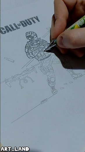 Draw sketch of call of duty #drawing #art #callofduty #youtube