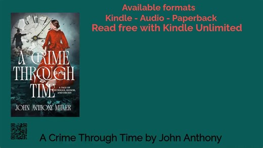 A Crime Through Time by John Anthony Miller is a captivating historical cozy mystery that masterfully weaves two gripping timelines across a century of French intrigue. In 1874 Paris, an artist's model is brutally murdered on the streets, while a wealthy socialite posing for her portrait finds herself stalked by a shadowy assailant—amid pompous detectives, romantic artists, ambitious jockeys, and even a legendary racehorse. Fast-forward to 1956 Normandy, where a young widow inherits a seaside ho
