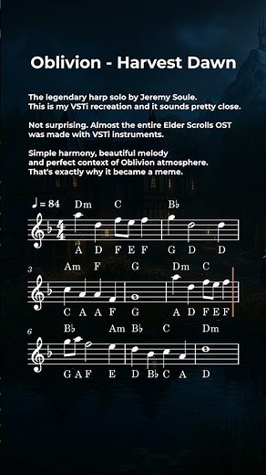 Oblivion - Harvest Dawn (Harp Solo)