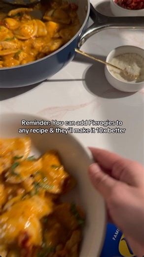 Can confirm this Marry Me Chicken Pierogy recipe is life changing! 😉 | Mrs. T's Pierogies