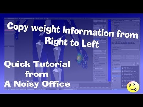 Blender quicky tutorial - How to copy vertex weights from L to R