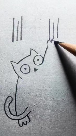 Scary Cat drawing #reels | All About Art