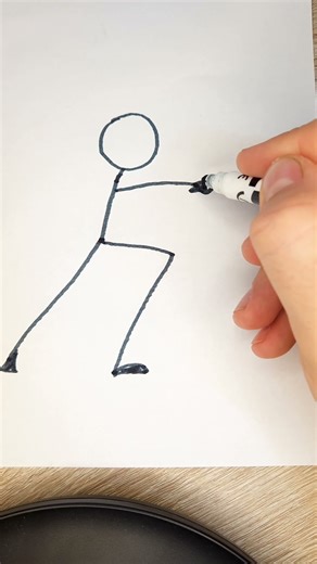 Magical Drawing Brings Stickman to Life #drawing #stickman #art
