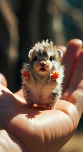 Ultra-Tiny Baby Ribbit Exploring a Human Palm | Adorable Miniature Ribbit POV