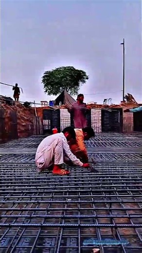Rebar binding work in the basement of a commercial plaza,2505#steel #construction