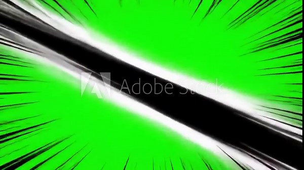 Dynamic Anime Speed Lines on Green Screen with Comic Book Style Motion Graphics for Action and Impact.