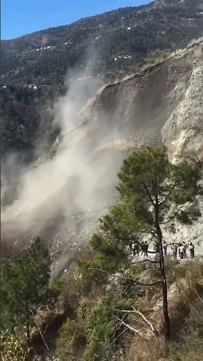The Exact Moment a Rock Hill Collapses