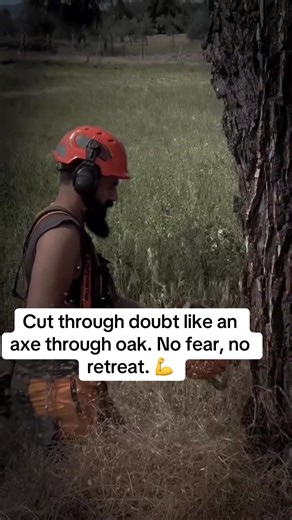 Cut through doubt like an axe through oak. No fear, no retreat. 💪#lumberjack #timber #trees #logger #timberjack