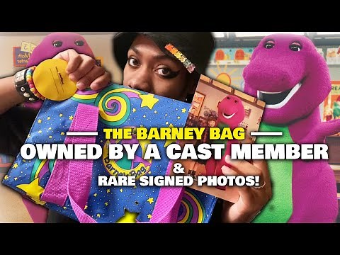 Vintage Barney Bag and RARE Never-Before-Seen Images Once Owned By a Cast Member