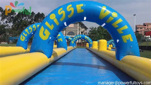 Inflatable Slip and Slide Waterslide Outdoor Entertainment Park Long Blow up Slip 'N Slide for Adult