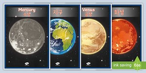 태양계 행성 디스플레이 포스터 Solar System Planets Display Posters