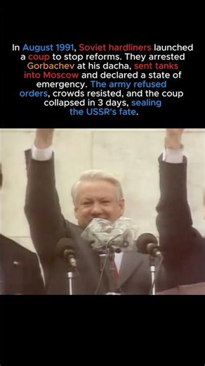 The August coup, 1991 #history #historyfacts