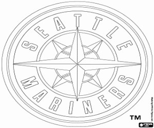 Logo of Seattle Mariners coloring page printable game