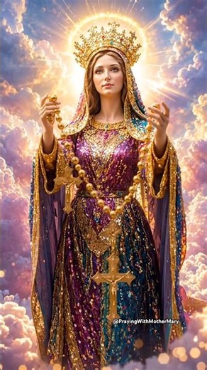Divine Radiance – Most Beautiful Ave Maria | The Queen of Eternal Light & Golden Rosary ✨