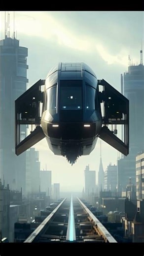futuristic pod train ascends | Future Train Concept 🚄✨