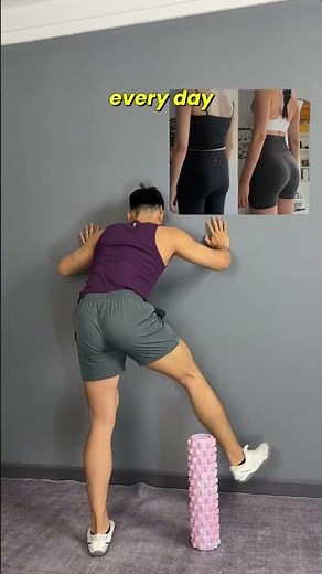 Do This Wall Exercise Daily 🍑 Lift Your Butt & Slim Your Waist Fast! #viral