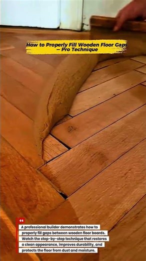 Pro Builder Shows How to Fill Gaps Between Wooden Floor Boards