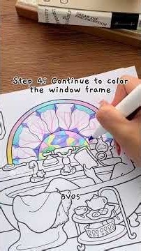 Bogiki | How to Color Flower Stained Glass #bogiki #bogikicoloring #coloringbook