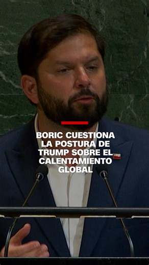 El presidente de #Chile, Gabriel Boric, cuestionó la postura del presidente Trump respecto al calentamiento global en su discurso ante la Asamblea General de las Naciones Unidas. "Esa no es una opinión, es una mentira", afirmó. | CNN en Español