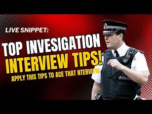Join the Police! Top Investigation Interview Tips for Success! #policerecruitment